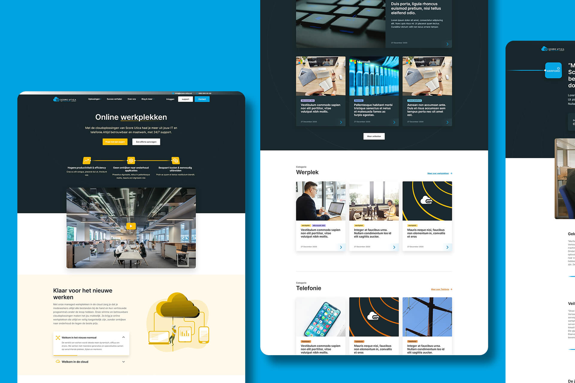 Project thumbnail van Score-utica – HubSpot Website