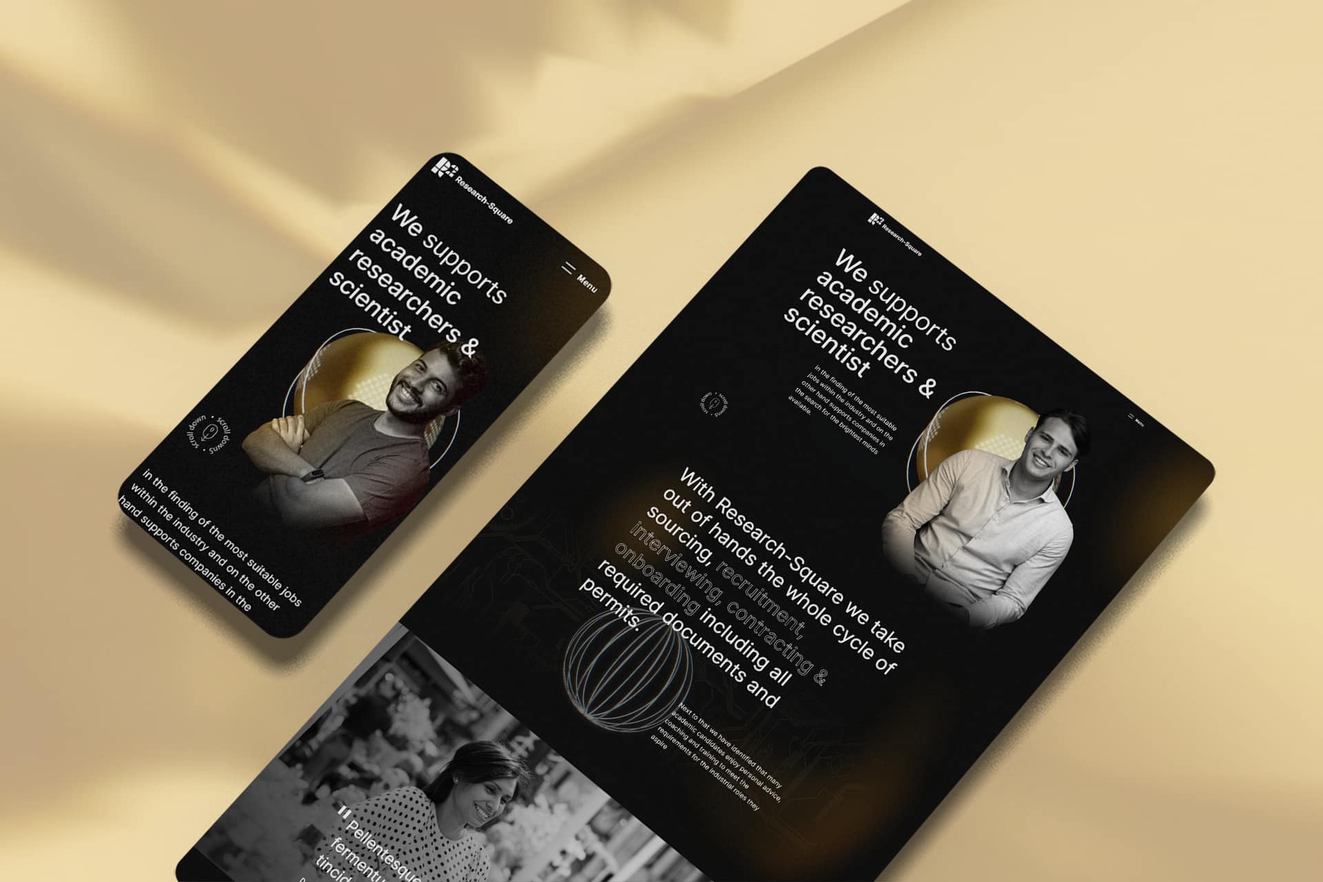 Project thumbnail van Research Square – Nieuwe WordPress website